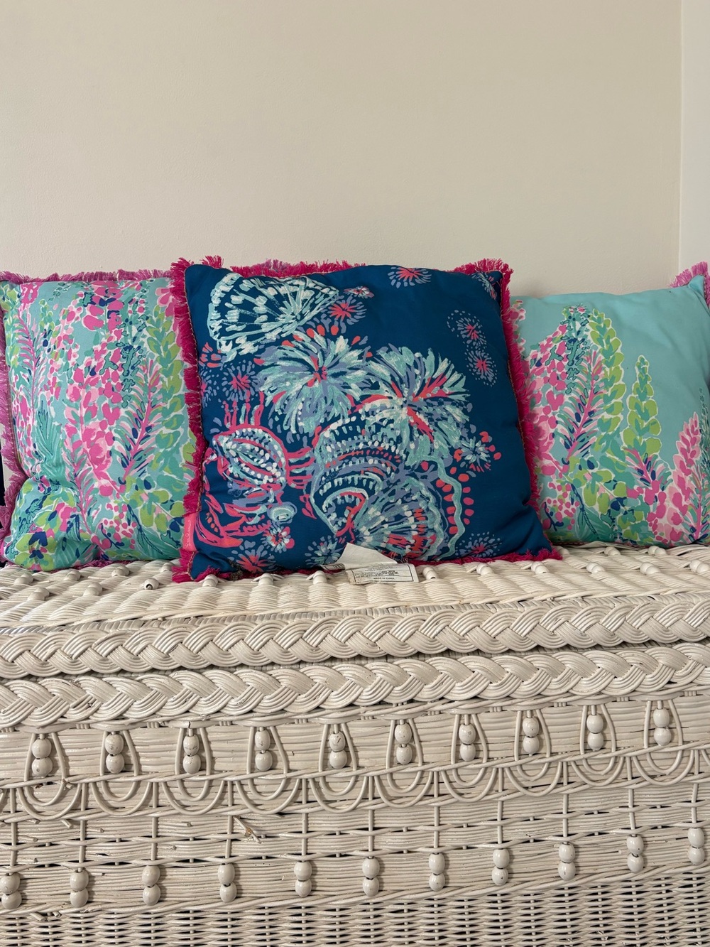 Lot of 3 Lilly Pulitzer throw pillows